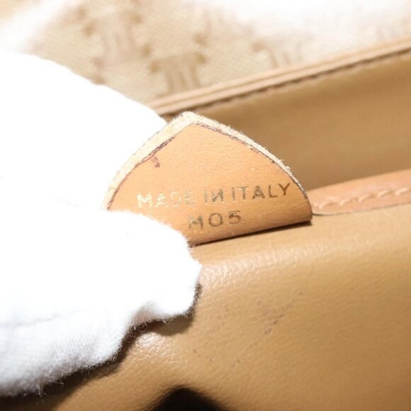 CELINE Macadam Canvas Shoulder Bag PVC Brown Gold - Picture 14 of 15